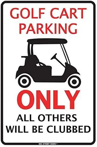 

HomDeo Pub Metal Signs 8x12 Inches Farm Novelty Cafe Golf Cart Parking Only Wall Decor Vintage Decorations Tin Sign