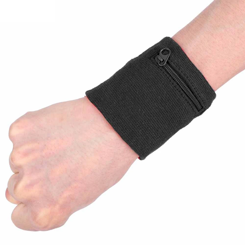 

Zipper Wrist Wallet Pouch Running Sports Arm Band Bag For MP3 Key Card Storage Bag Case Badminton Basketball Wristband Sweatband