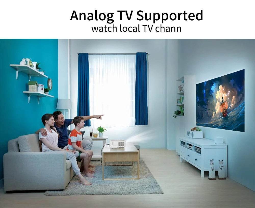 A7AB видео светодиодный проектор 1080p Full HD Android6.0 Wifi Buletooth 6000 люмен Домашний кинотеатр кино DVB-T проектор