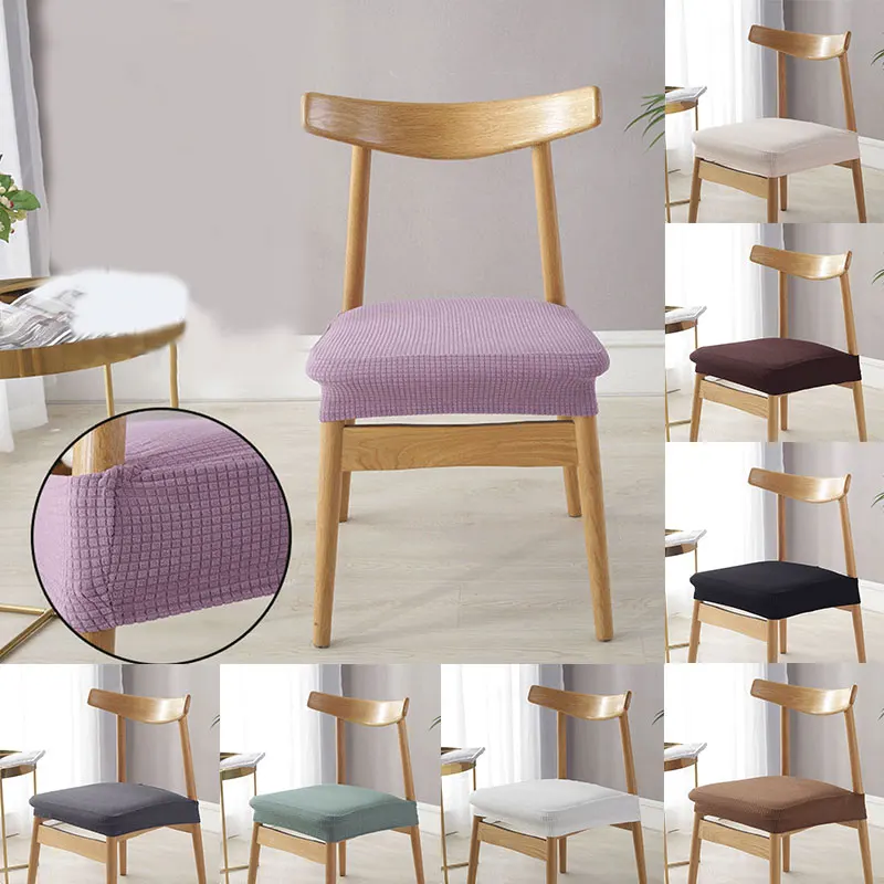 

Chair Seat Protector Covers Kitchen Stretch Dining Chair Cover Removable Elastic Seat Case Living Room Slipcover Chair Covers