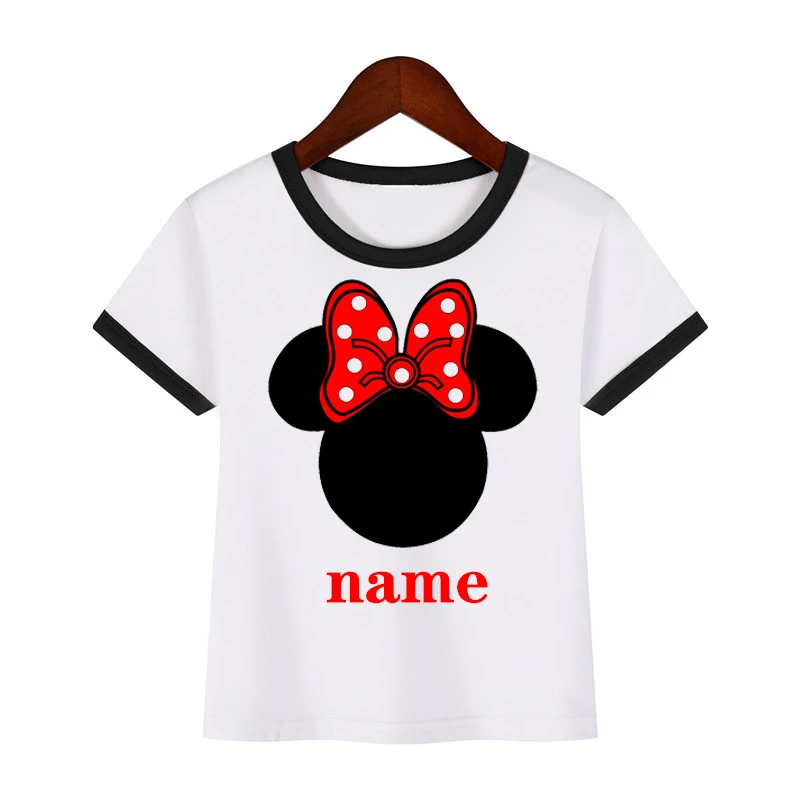 Футболка для мальчиков и девочек с персонализированным принтом мыши детские
