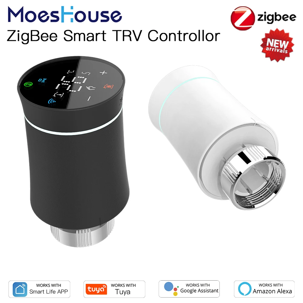 MoesHouse ZigBee термостат Tuya радиатор привод клапана Смарт программируемый ТРВ