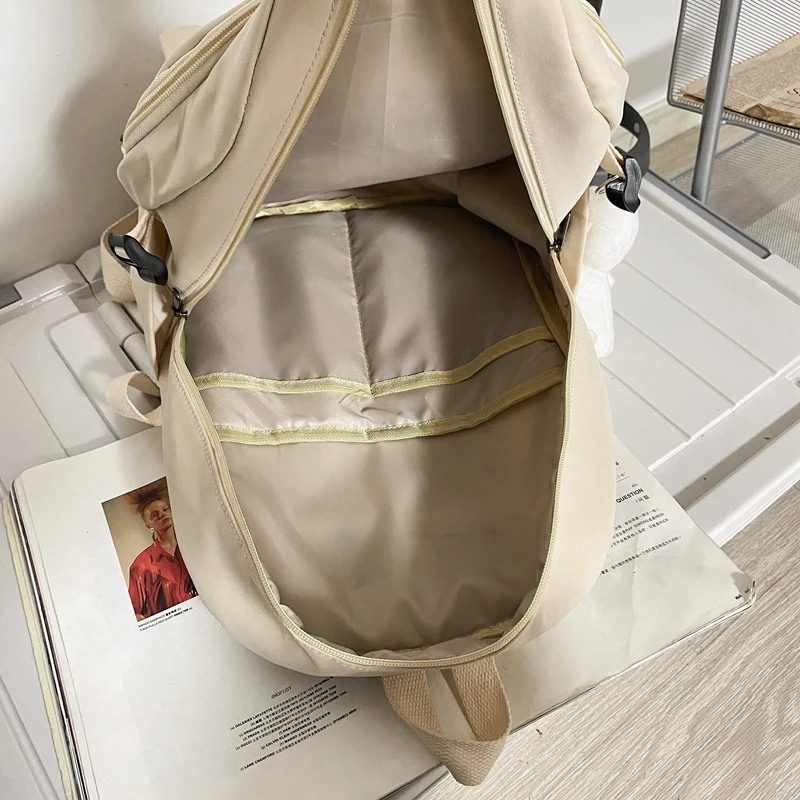 

Backpack Trendy Female Buckle 2021 Travel School Bag Mesh Laptop Bags Casual Women Luxury Hot College Fashion New Boy Backpack