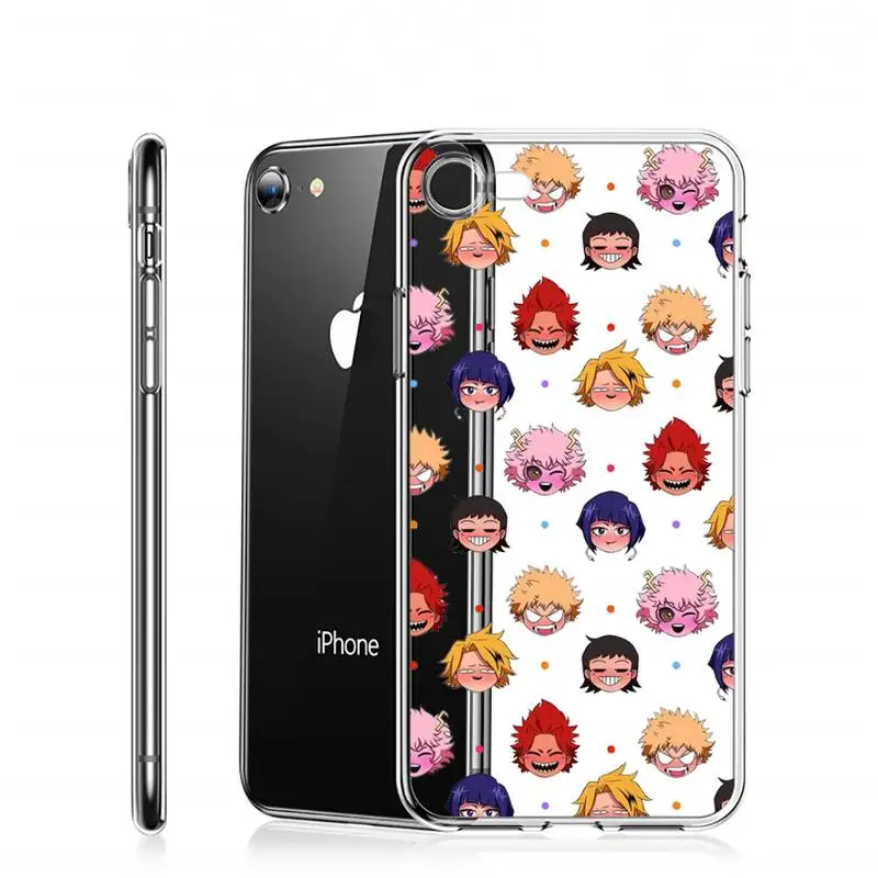 

My Hero Academia anime Phone Case Transparent for iPhone 6 7 8 11 12 s mini pro X XS XR MAX Plus custom protective funda