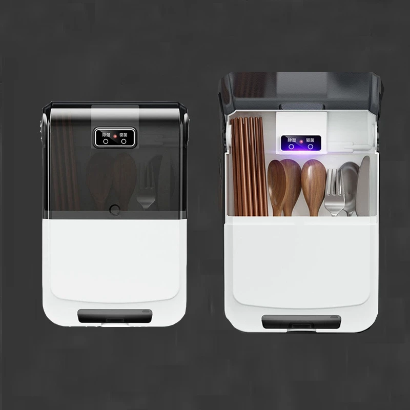 

AU -Wall Mounted Storage Box Disinfection Chopsticks Cage Air Dryer Chopsticks Cage Tableware Storage Rack