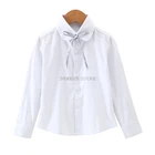 Деловая рубашка с длинным рукавом для девочек, модная белая рубашка для девочек-подростков, детская одежда для выступлений