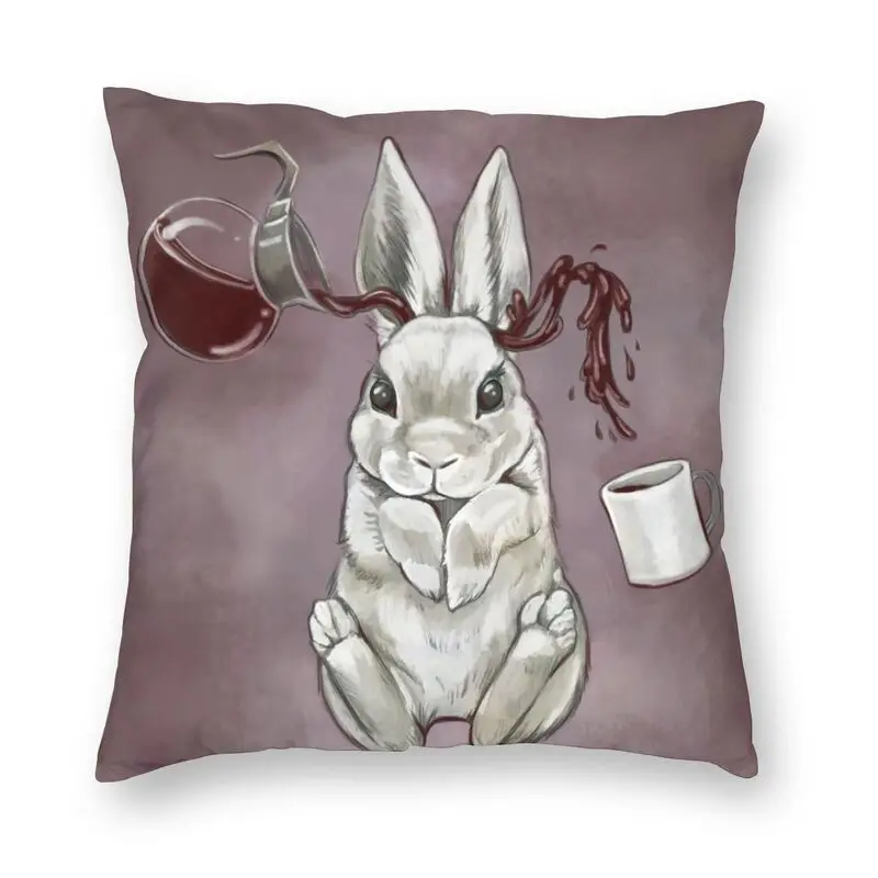 

Coffee Bunny Nordic Throw Pillow Covers Decoracion Salon Case Rabbit Cushions for Sofa