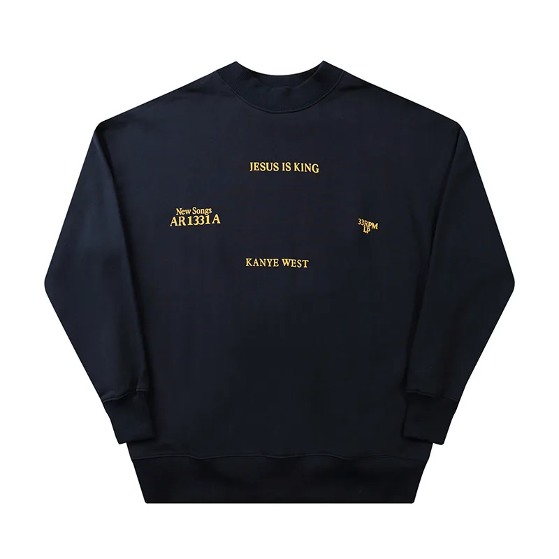 

Kanye West Jesus is king high street sportswear Street loose letter print