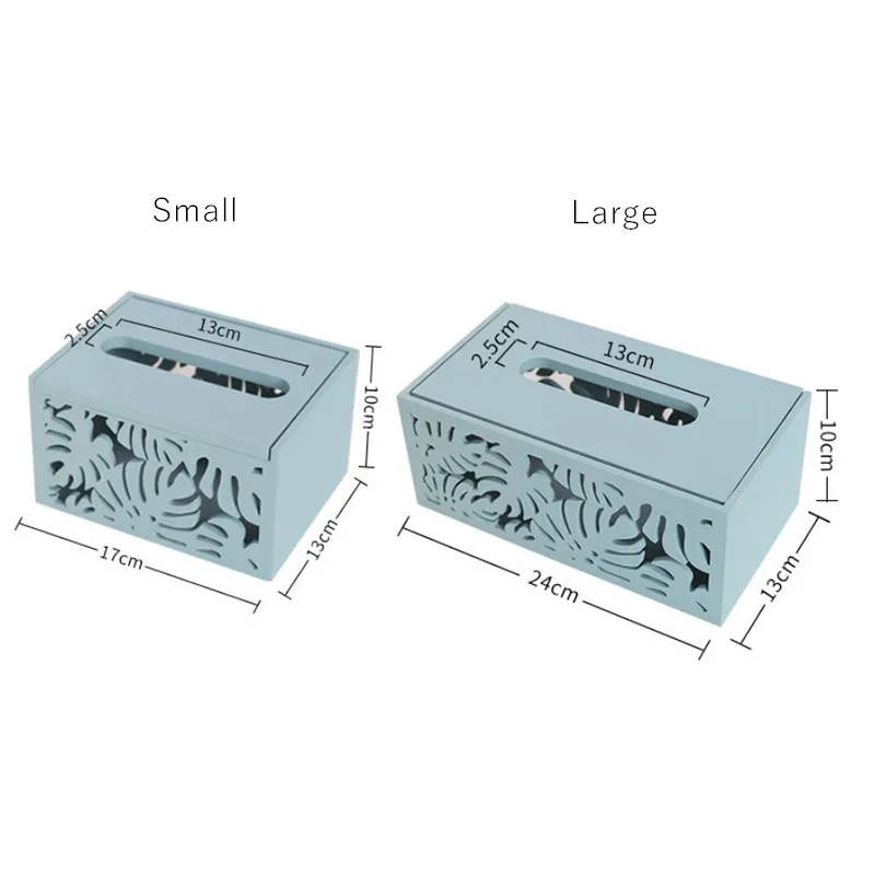 

Wooden Hollow Tissue Boxes Nordic Green Plant Pattern Napkin Dispenser Container Home Kitchen Desk Decoration Paper Organizer
