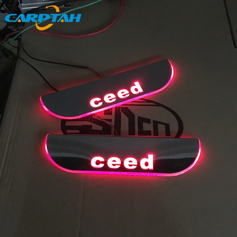 Carptah Trim Pedal светодиодный светильник на пороге для автомобиля Накладка порог