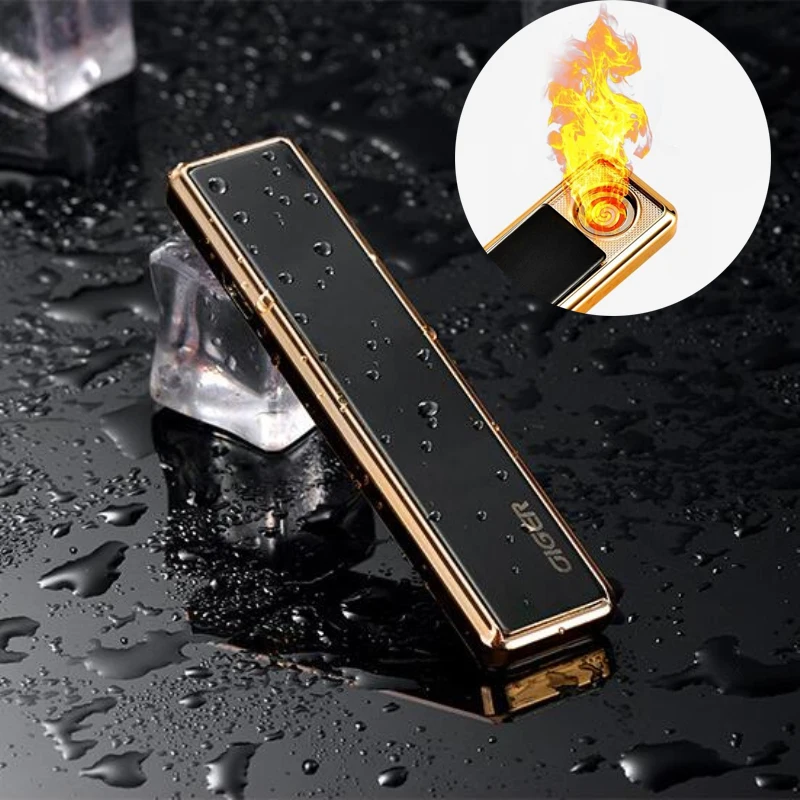 Компактная Электронная USB зажигалка мини Ветрозащитная металлическая