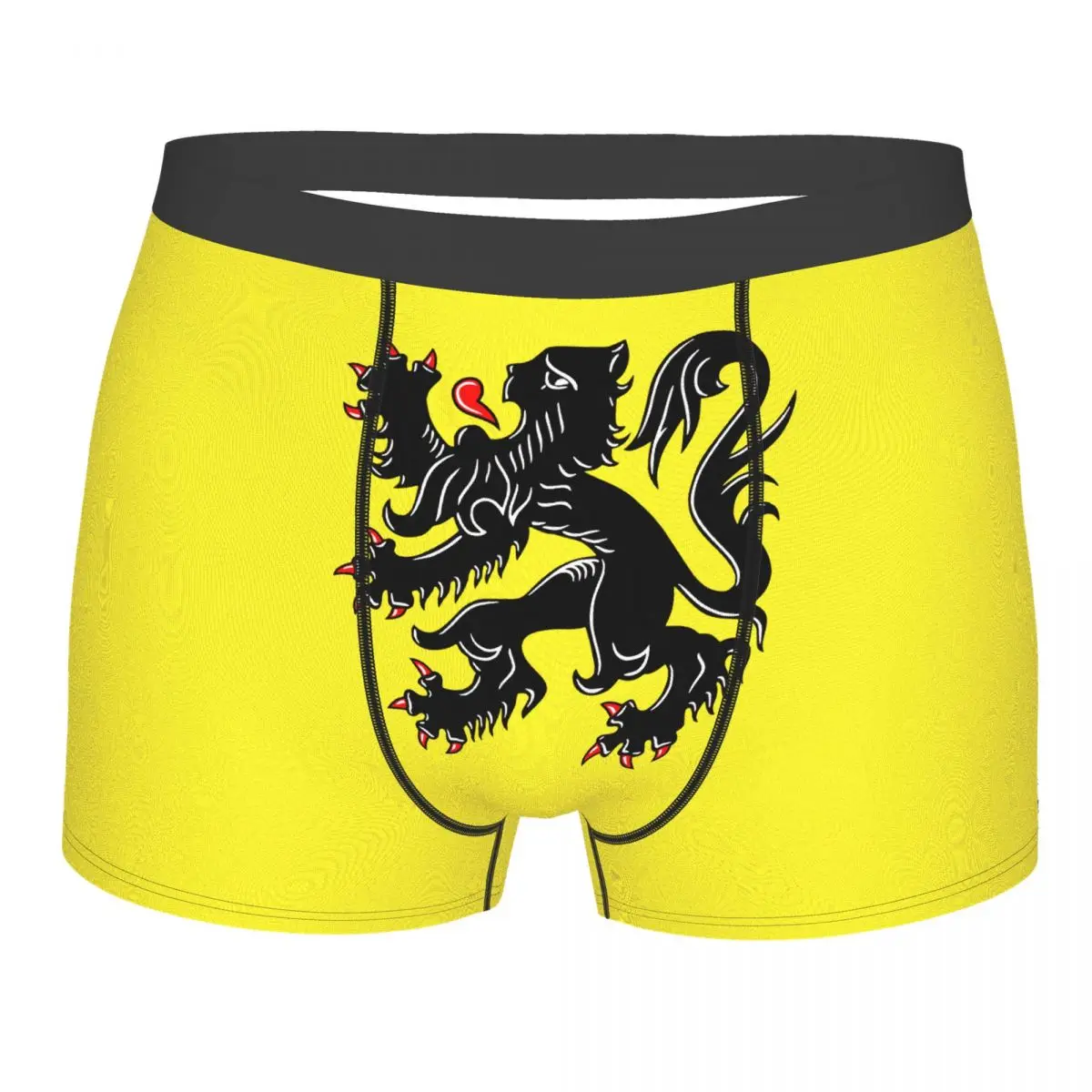 

Flag Of Flanders Men's Boxer Briefs Belgian Geeky elastic pants for men