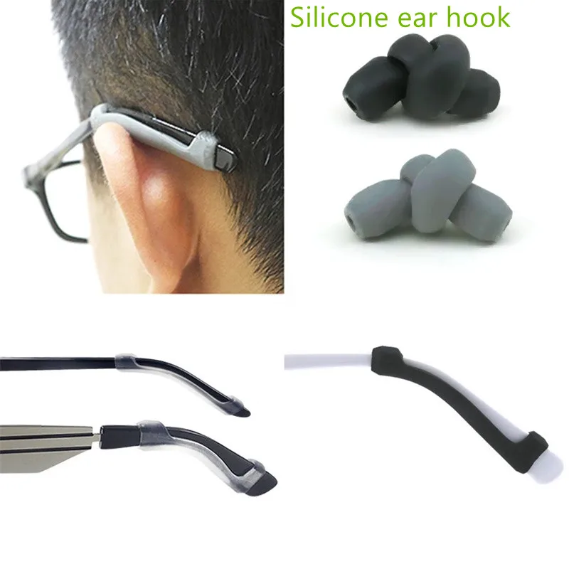 

1pair Anti Slip Ear Hook Eyewear Accessories Eye Glasses Silicone Cover for Reading Glasses Sunglass Holder Adjustable Ear Grip