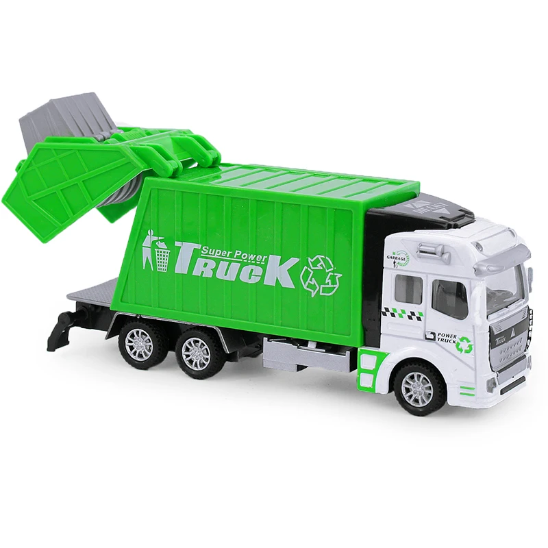 Мини-мусоровоз в масштабе 1:48 литой и игрушечный автомобиль модель