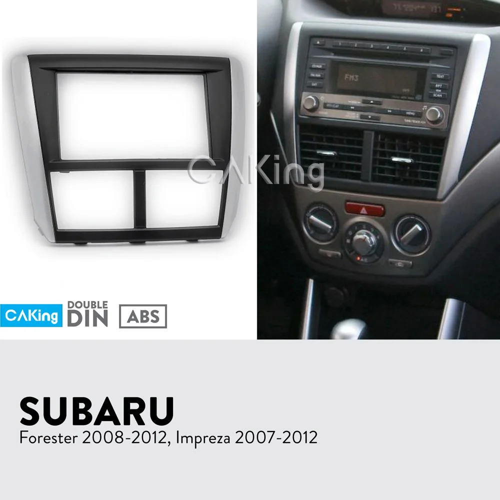 Автомобильная фасция Радио панель для SUBARU Forester 2008 2012 Impreza 2007 Dash Kit установка Facia