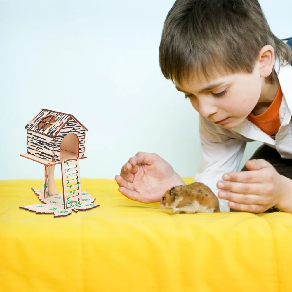 

2pcs Hamster Villa Small Animal Hideout Hamster House Hut Exercise Play