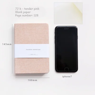 72K003 Школьные канцелярские товары пустая тетрадь офисный личный дневник планировщик Модный Красочный пустой горизонтальный блокнот для записи заметок в - Цвет: 72K003