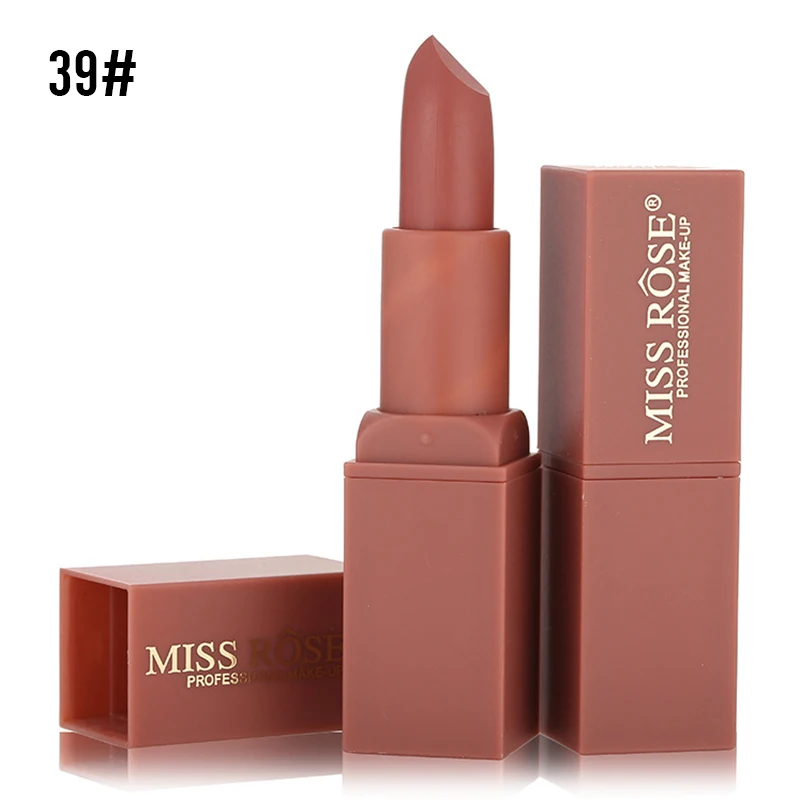 MISS ROSE, 11 цветов, красная матовая губная помада, блеск для губ, квадратная трубка, увлажняющий, стойкий, водостойкий, оттеночный бальзам для губ, макияж, TSLM1