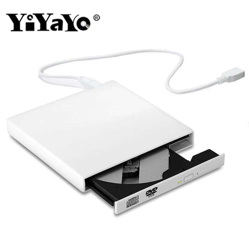 YiYaYo Внешний оптический привод DVD ROM CD RW USB 2 0 CD/DVD проигрыватель комбо ридер запись