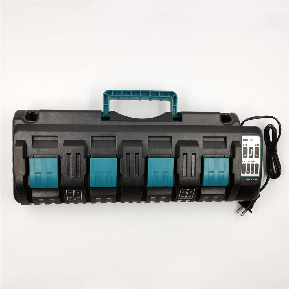 Для Makita DC18SF BL1430 BL1830 14,4 V 18V литий-ионный аккумулятор быстрое зарядное устройство оптимальной 4-Порты и разъёмы 3A зарядный ток никель-металл-запасное зарядное устройство