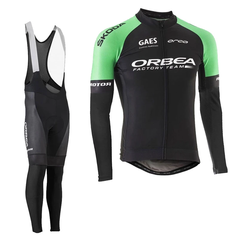 

Men's cycling jersey long-sleeved suit Men's cycling jersey set outdoor cycling mountain bike clothing set