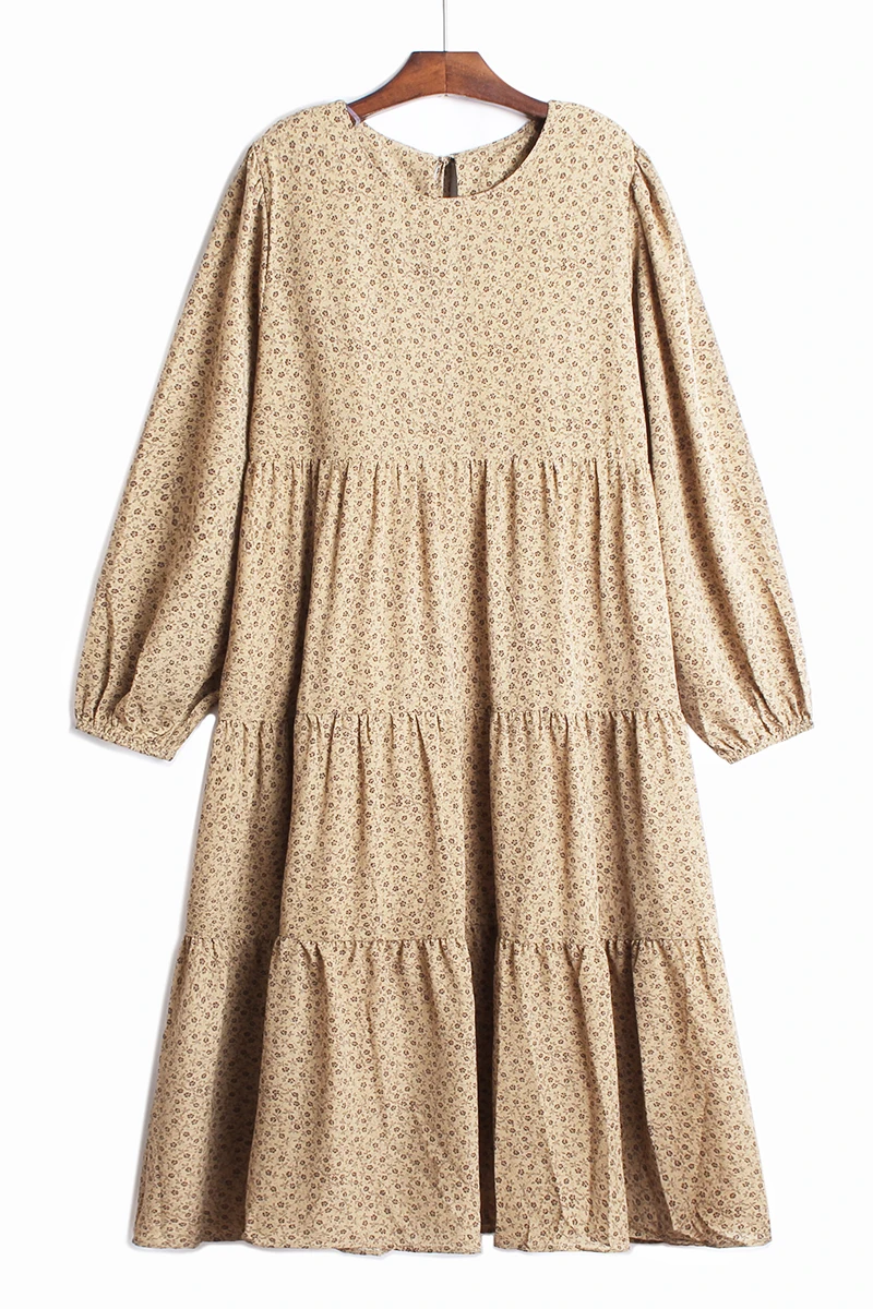 

IEQJ 2021 New Spring And Autumn Fashion Women Clothes Full Length Sleeves Pullover Loose Dress Female Loose WP26204 Big Size