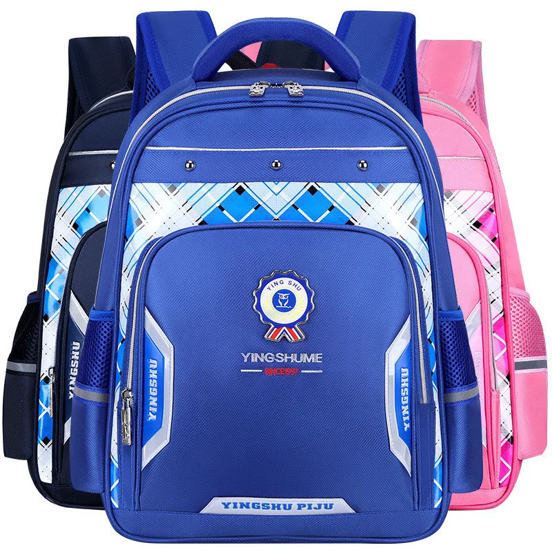2023 Waterproof children school bags For Boys Girls dark blue kids School Backpacks Reflective strip design Mochila Infantil