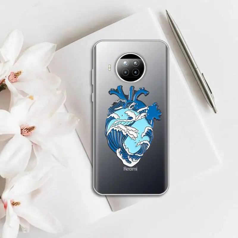 

human heart Creative cartoon Phone Case Transparent for Xiaomi mi note 10 8 9 t HUAWEI p30 40 11 Samsung S 8 9 10 20 pro lite