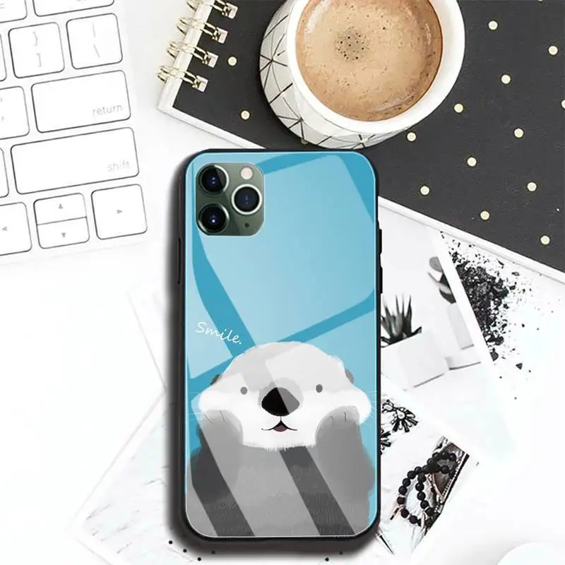 

Cute panda Phone Case Phone case For Iphone 11 Pro MAX XR X 7 8Plus SE2020 DIY Shockproof Glass Soft Silicone Edge