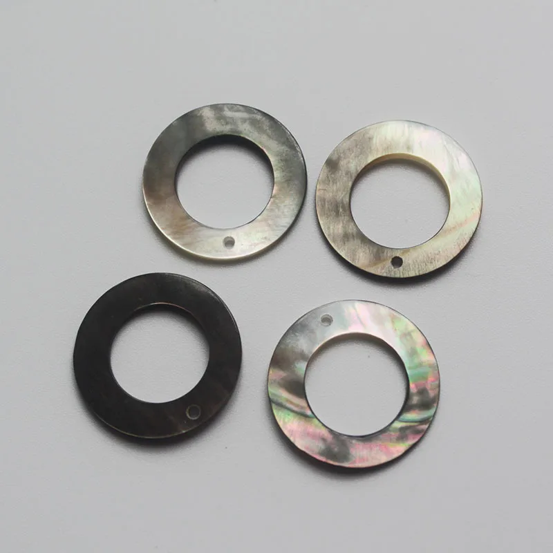 Кольцо Из Натуральной Черной ракушки 5 дюймов 15/20/25 / 30 мм|Шармы| |