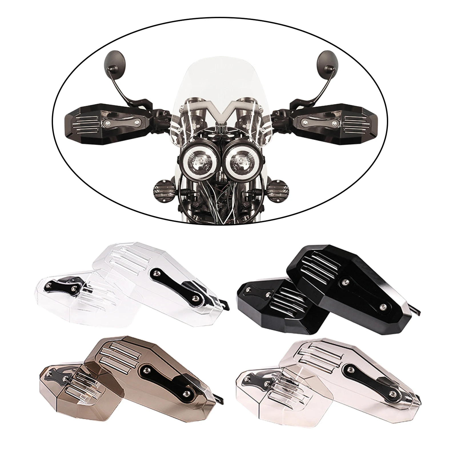 

Motorcycle Hand Guards Universal Handle Protector Screen for Motorbike Scooter Windproof Handlebar HandGuards Protection Gear