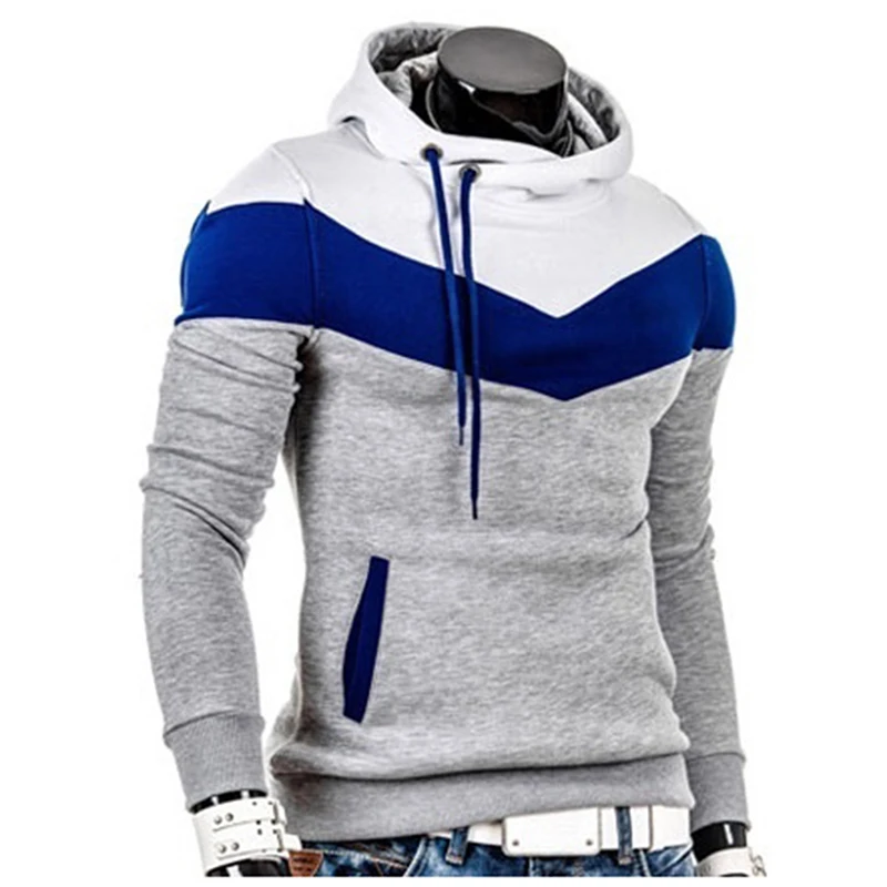 

Winner Autumn Hoodies Men Sweatshirt Male Stitching Hooded Hip Hop Long Sleeve Sweatshirt Men Silm Hoodies Outwear