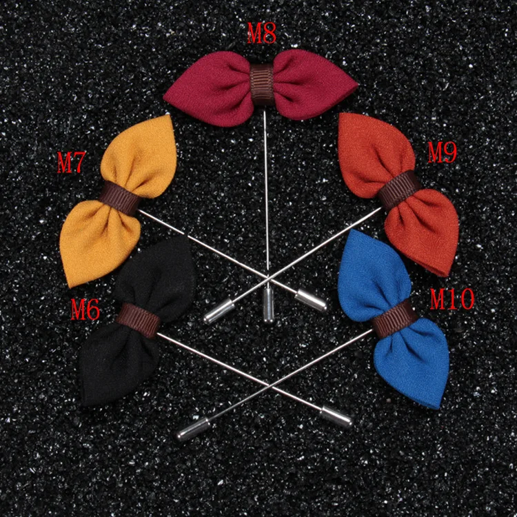 Linbaiway мужские Броши с бантом тканевая булавка для свадьбы ручной работы мужская