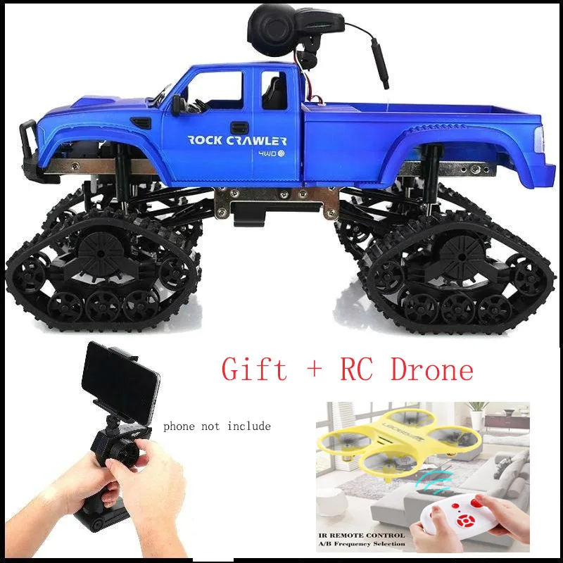 4WD Электрический RC гусеничный грузовик 2,4 ГГц 1/16 Масштаб RC грузовик 480P HD камера Высокая скорость монстр грузовик дорожная Багги 20-25Mins