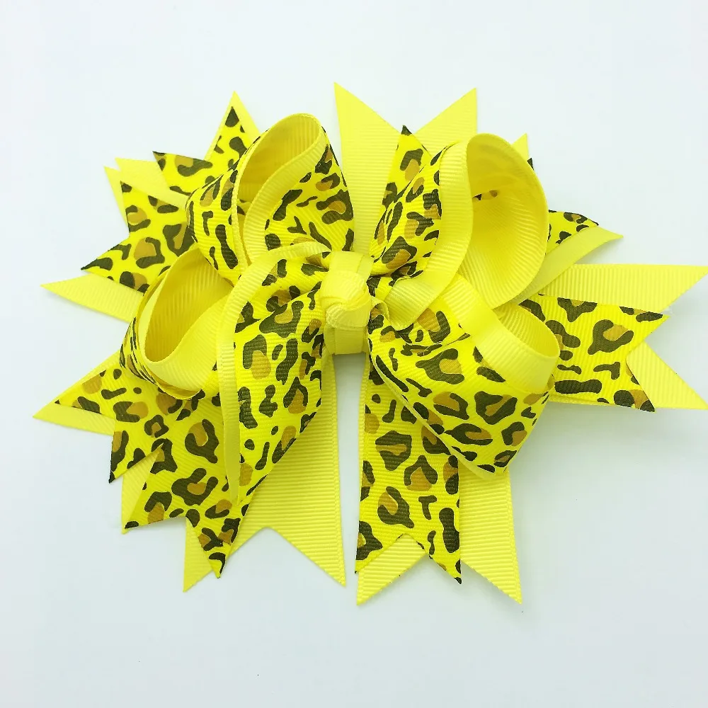 5 дюймов/7,5 дюймов однотонные бантики для волос для девочек, заколки с лентами, заколки для волос, рождественские детские головные уборы, аксессуары для волос с единорогом