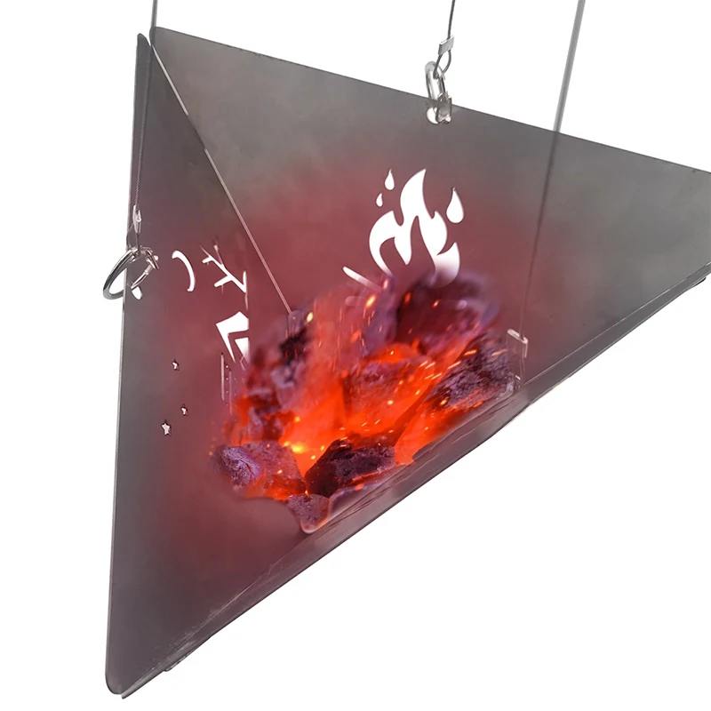 Портативная плита для кемпинга из нержавеющей стали геометрической формы