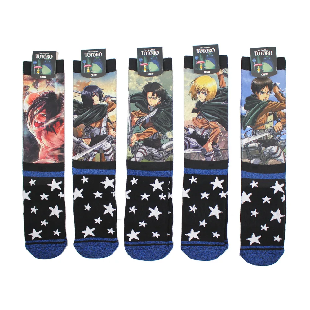 

Новые носки модели «атака на Титанов», носки средней длины, подарок