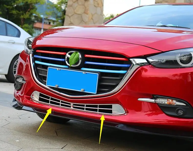 

Grille trim China Grid Decoration Strip Appearance Modification In Front Of The Net Body Bumper For Mazda 3 Axela 2017