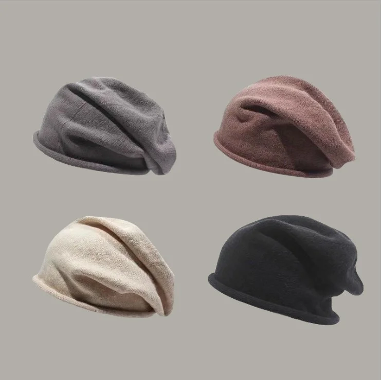 

Unisex Snow Caps Casual Knitting SkulliesWomen's Hats Crochet Beanies Warm Beanie Crimping Hat Outdoor Casual Solid Cap