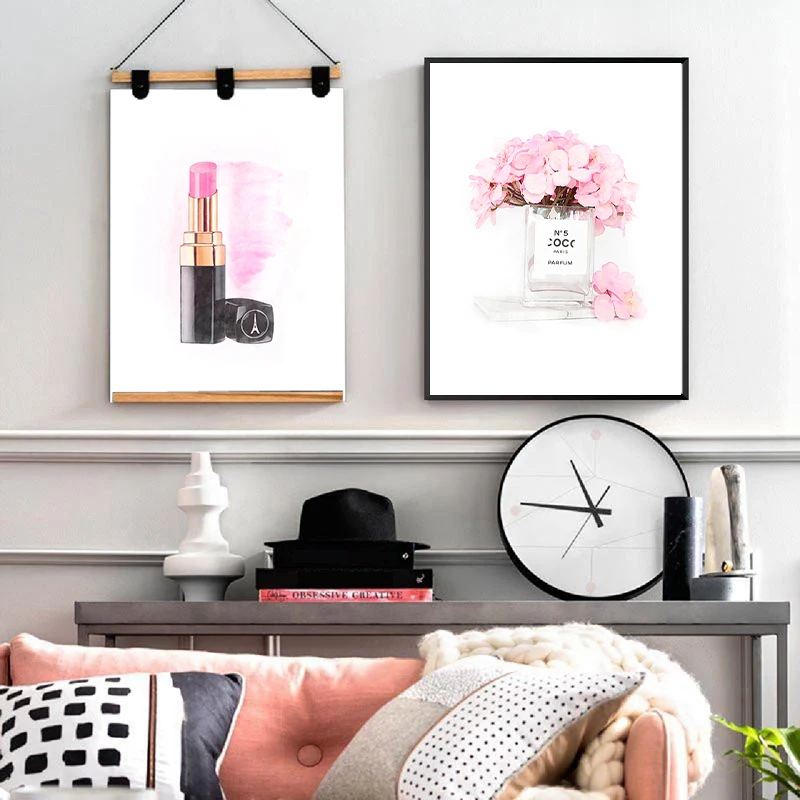 Книга парфюм губная помада Парижский бренд плакаты и принты настенная