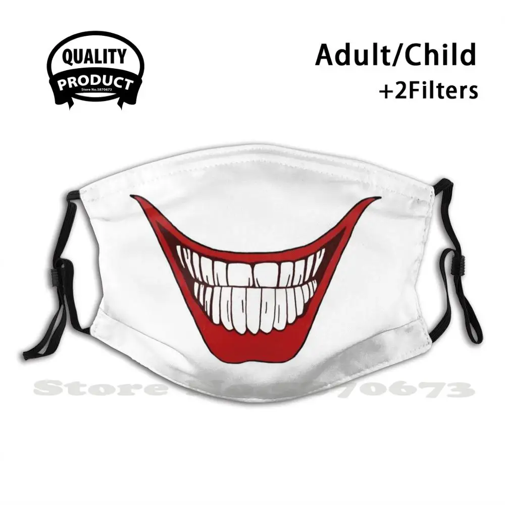 Маска Jokers с улыбкой многоразовая маска для рта фильтром крутые смешные маски |