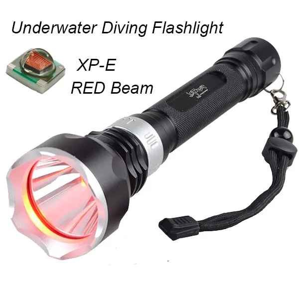 TMWT IP68 Водонепроницаемый Подводные 100 м XML T6 CREE L2 теплый белый светодиод Подводное факел Дайвинг для 18650 Батарея - Испускаемый цвет: RED