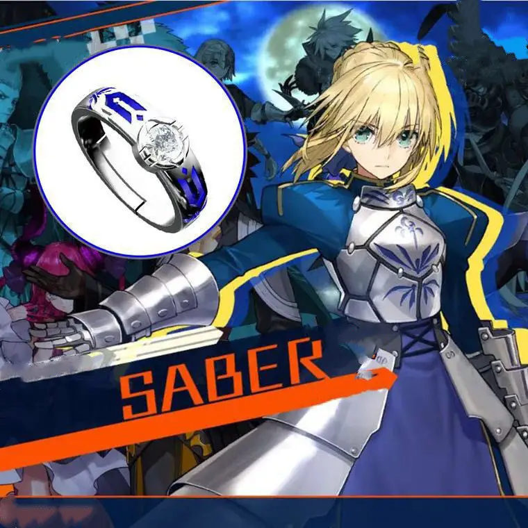 Кольцо на палец для косплея Fate Grand Order серебряные кольца пробы модные ювелирные