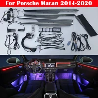 64 color led lamps for porsche macan 2014 2022 car illuminated door panel ambient light set decorative atmosphere lighting