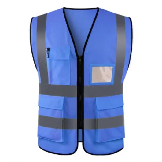 Сигнальный светоотражающий жилет-размер XS s m L XL XXL 3XL 4XL 5XL - Цвет: Синий