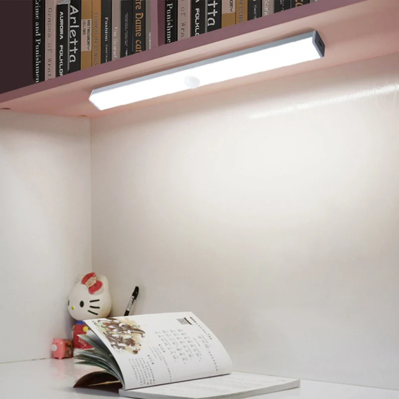 Светодиодный Ночной светильник движения Сенсор Беспроводной Usb Rechargeable15 20 30 50 см