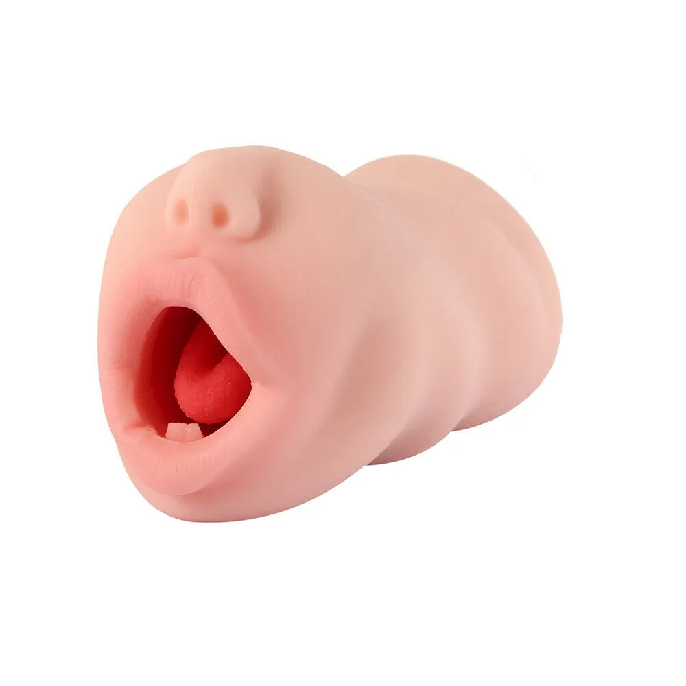 Реалистичная оральная 3D Глубокая глотка с зубами языка Девичья искусственная