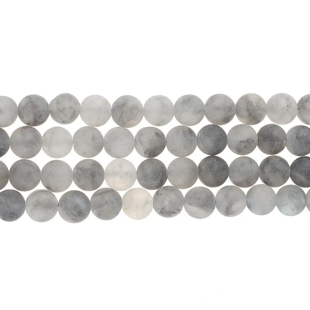 4-12 мм натуральный камень круглый великолепный серый облачный кварцевые матовые