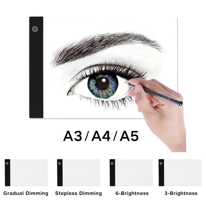 Цифровой планшет A3 A4 A5 GraphicTablet для рисования знак дисплей Панель светящийся трафарет Графический художник тонкая доска для рисования свет