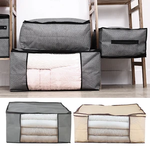 Складная сумка для хранения одежды, органайзер из нетканого материала с ручкой для одеял, одежды SML